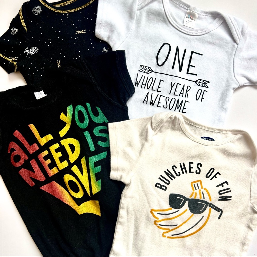 Bundle of four 12month boy onesies